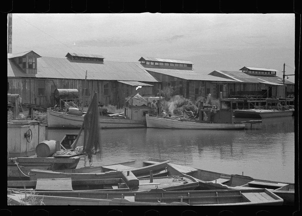 [Untitled photo, possibly related to: Fishing boats that have helped…, Louisiana, 1935