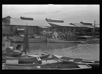 Fishing boats that have helped provide a supplementary income for…, Louisiana, 1935