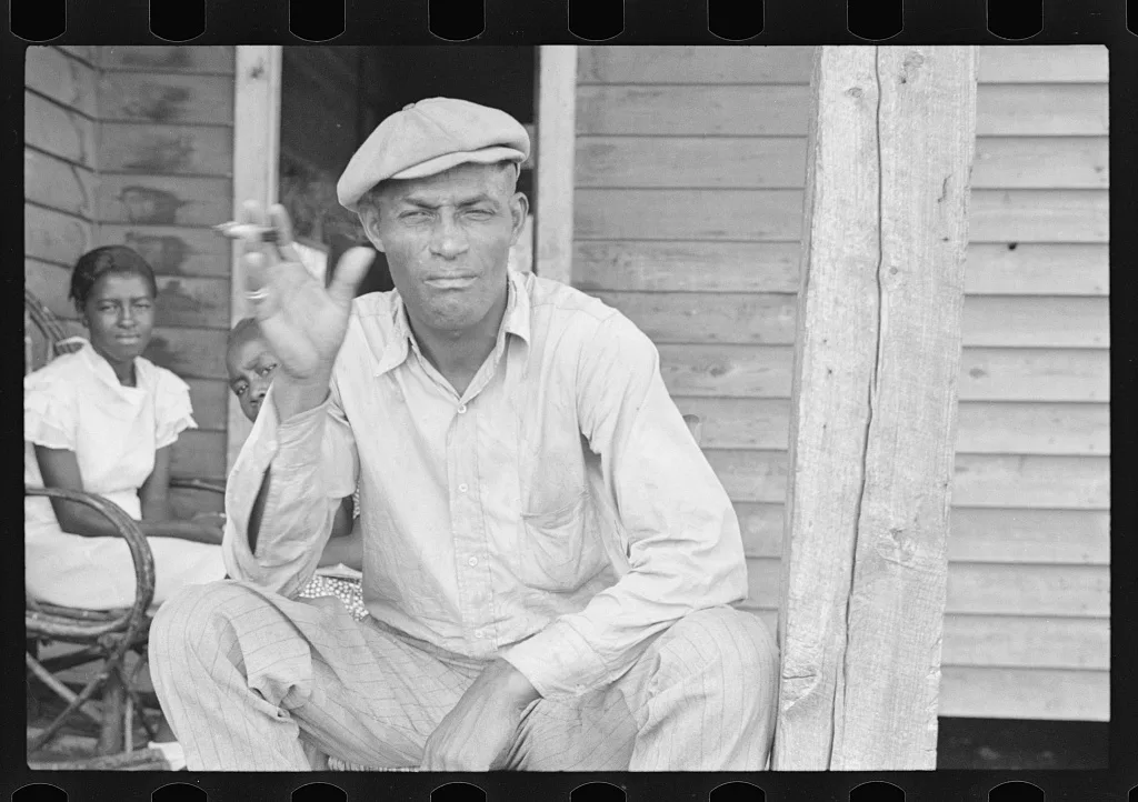 [Untitled photo, possibly related to: Sharecropper on Sunday, Little…, Arkansas, 1935