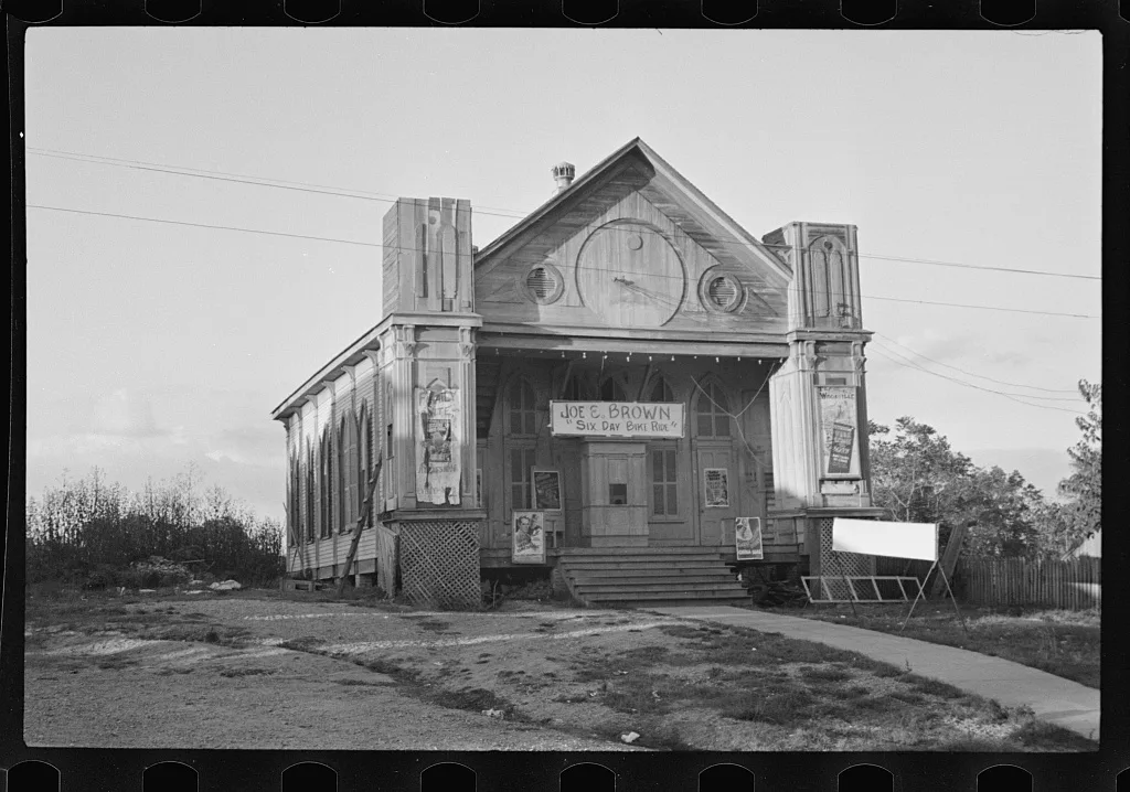 [Untitled photo, possibly related to: Church turned into a movie…, Mississippi, 1935