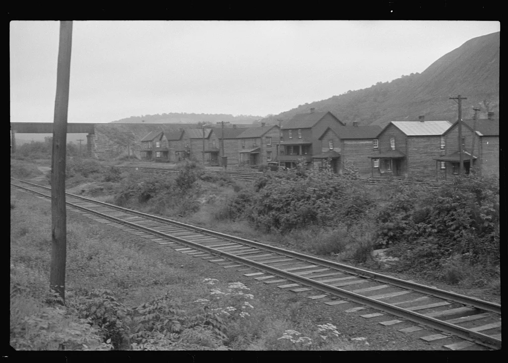 [Untitled photo, possibly related to: Houses and slagheap, Nanty Glo,…, Pennsylvania, 1937