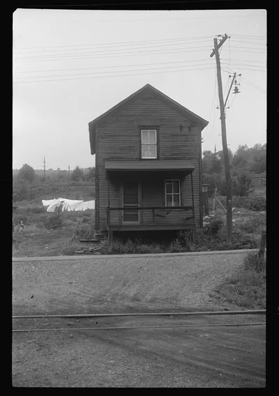 [Untitled photo, possibly related to: Houses and slagheap, Nanty Glo,…, Pennsylvania, 1937