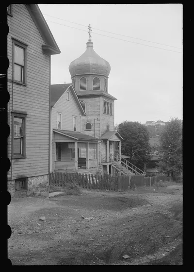 Church and house at Nanty Glo, Pennsylvania, 1937