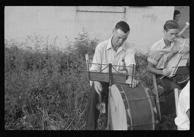 [Untitled photo, possibly related to: Band rehearsal, Red House, West…, West Virginia, 1937