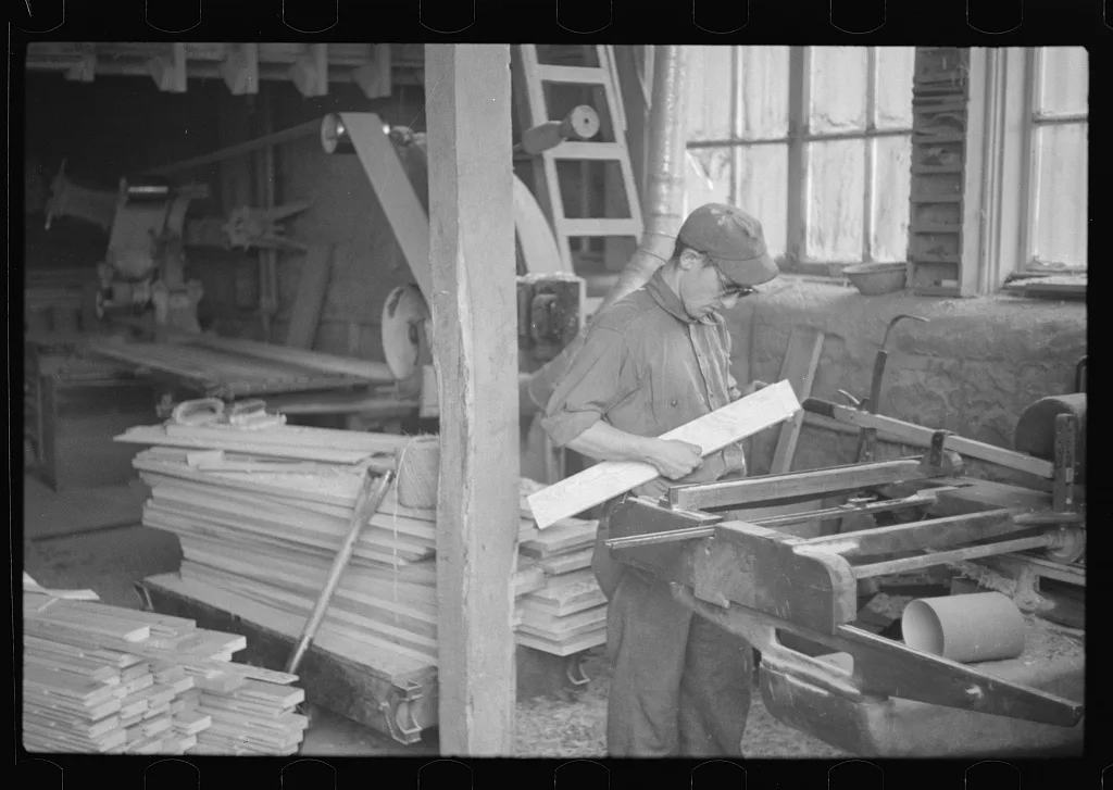 [Untitled photo, possibly related to: Furniture factory, Arthurdale,…, West Virginia, 1937