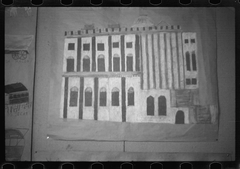 Child's painting, Arthurdale, West Virginia, 1937