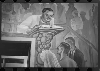[Untitled photo, possibly related to: Mural at Westmoreland…, Pennsylvania, 1937