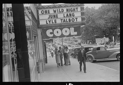 Street scene showing movie theater, probably in the vicinity of…, Ohio, 1938