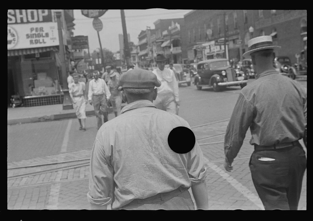 [Untitled photo, possibly related to: Main street, Lancaster, Ohio], 1938