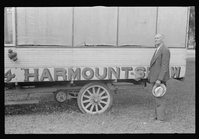 Part of a circus stranded since 1925 near Urbana, Illinois, 1938