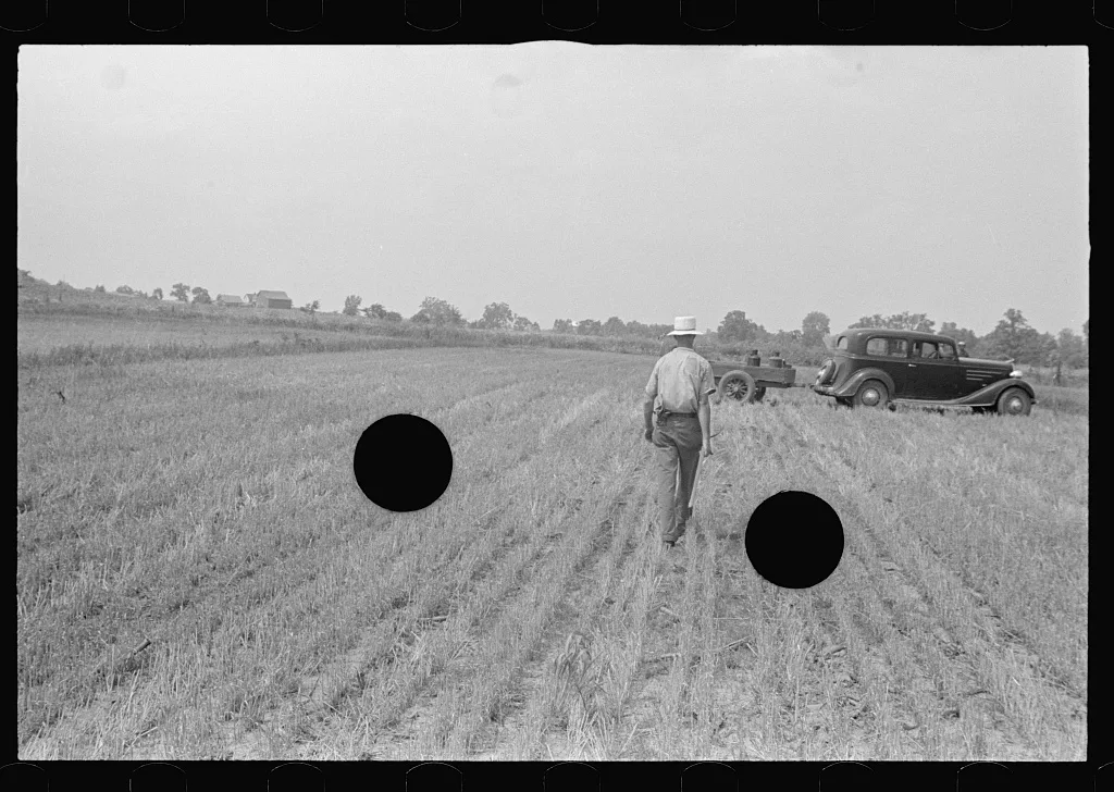 [Untitled photo, possibly related to: Hauling wheat to thresher,…, Ohio, 1938