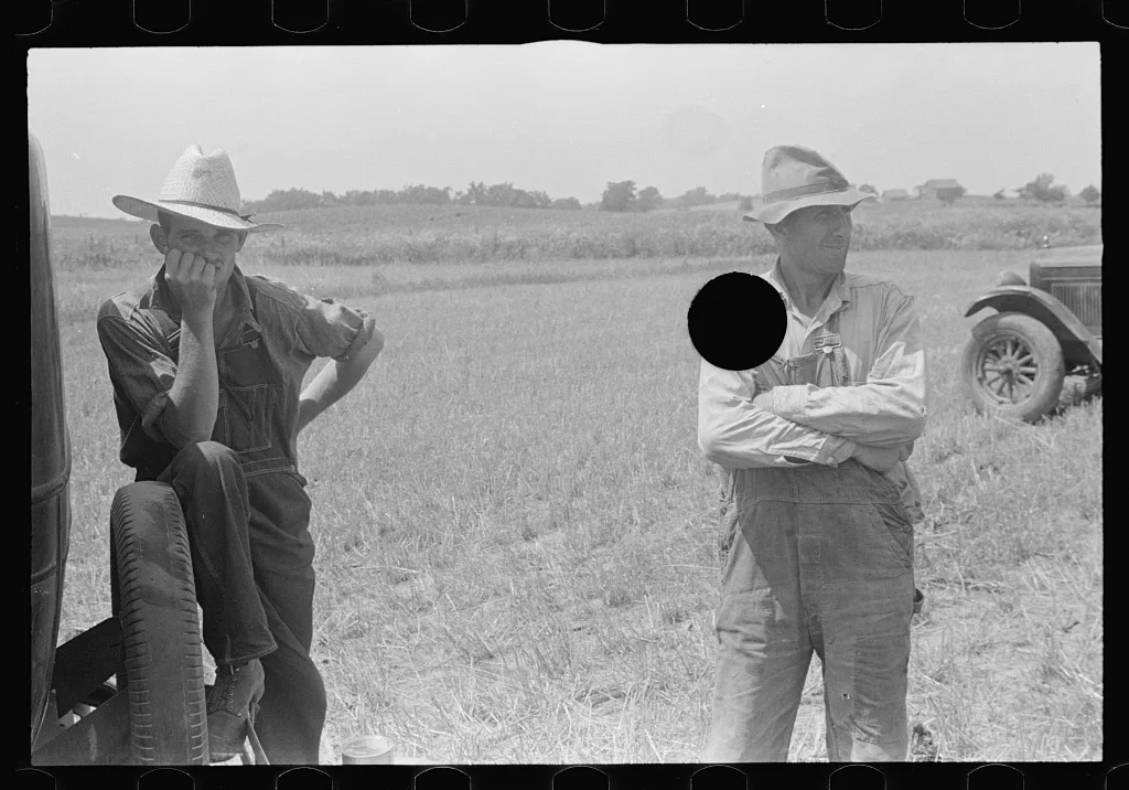 [Untitled photo, possibly related to: Member of threshing crew,…, Ohio, 1938