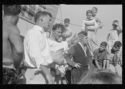 Wrestling matches, July 4th celebration, Ashville, Ohio, (see general…, 1938
