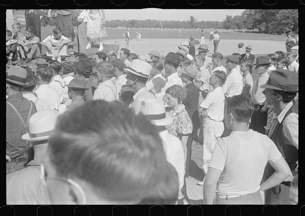 [Untitled photo, possibly related to: Wrestling matches, July 4th…, Ohio, 1938