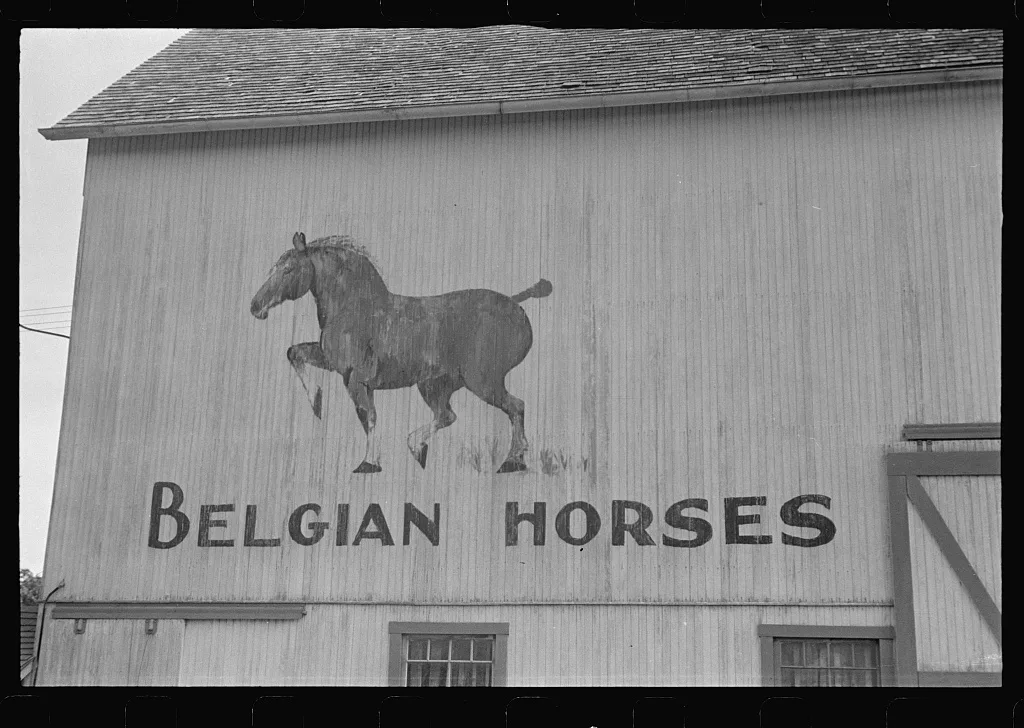 Barn advertising in central Ohio, on Route 40 (see general caption), 1938