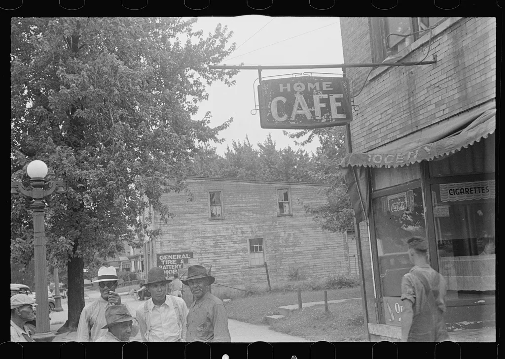 [Untitled photo, possibly related to: Saturday afternoon in London,…, Ohio, 1938