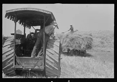 [Untitled photo, possibly related to: Members of threshing crew,…, Ohio, 1938