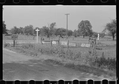 Signs along Route 40, central Ohio (see general caption), 1938