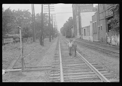Saturday afternoon in London, Ohio, "the other side of the tracks", 1938