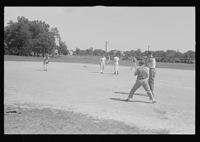 [Untitled photo, possibly related to: Watching a baseball game,…, Ohio, 1938