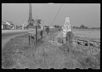 Signs along Route 40, central Ohio (see general caption), 1938
