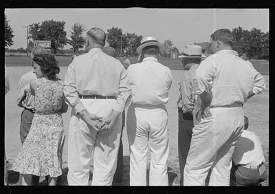 [Untitled photo, possibly related to: Watching a baseball game,…, Ohio, 1938