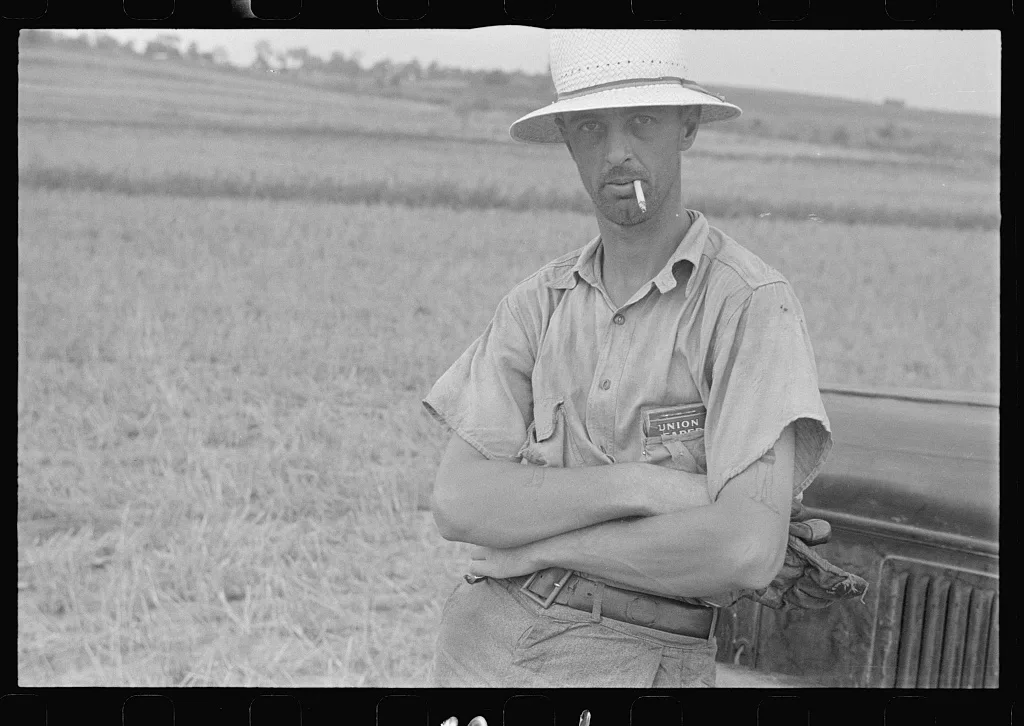Harvest hand and helper on the Virgil Thaxton farm near…, Ohio, 1938
