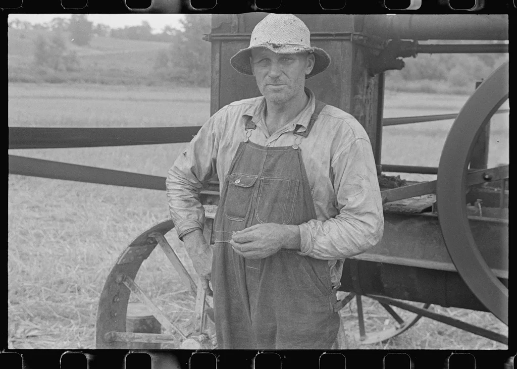 Harvest hand and helper on the Virgil Thaxton farm near…, Ohio, 1938