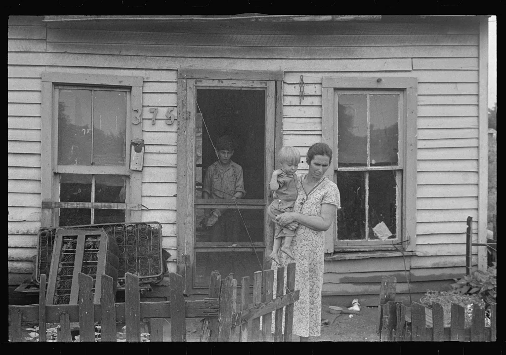 Dwellers in Circleville's "Hooverville," central Ohio (see general…, 1938