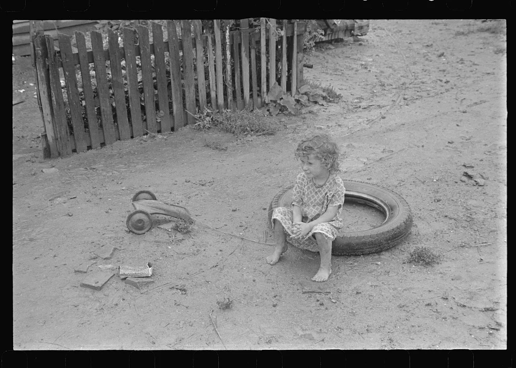 Dwellers in Circleville's "Hooverville," central Ohio (see general…, 1938