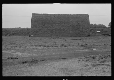 [Untitled photo, possibly related to: Baled hay in field, central…, Ohio, 1938