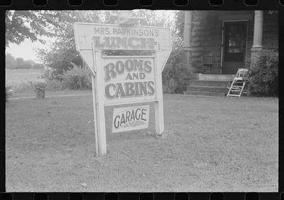 Tourist signs, central Ohio (see general caption), 1938