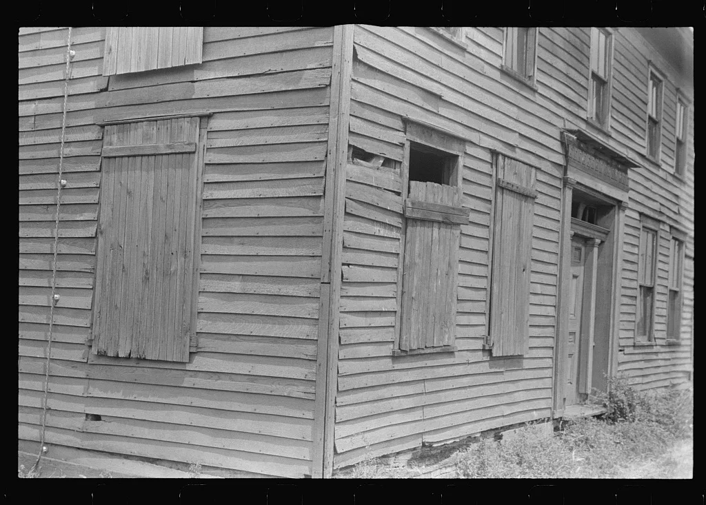 [Untitled photo, possibly related to: Detail of abandoned house,…, Ohio, 1938