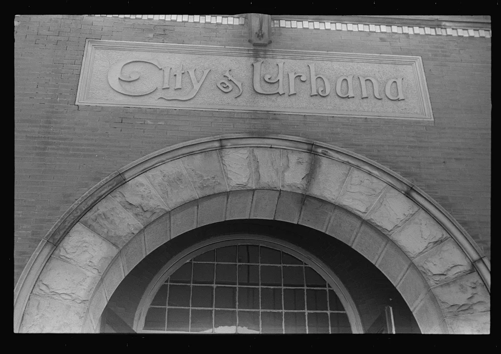 Relief station, Urbana, Ohio, 1938
