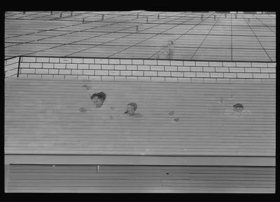 Murals on Convention Hall at Buckeye Lake Amusement Park near…, Ohio, 1938