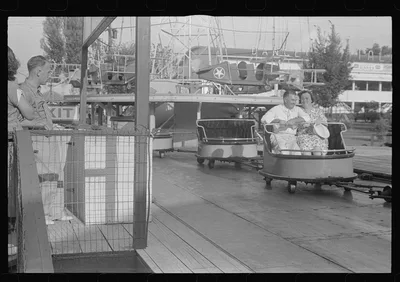 Scene at Buckeye Lake Amusement Park, near Columbus, Ohio (see…, 1938