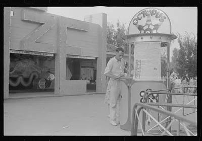 Scene at Buckeye Lake Amusement Park, near Columbus, Ohio (see…, 1938