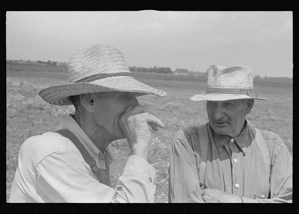 Members of threshing crew, central Ohio, 1938