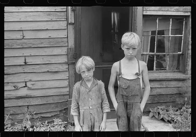 [Untitled photo, possibly related to: Family on relief near Urbana,…, Ohio, 1938