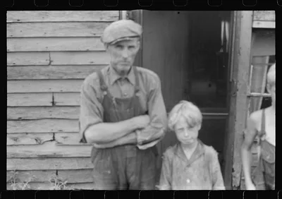 [Untitled photo, possibly related to: Family on relief near Urbana,…, Ohio, 1938