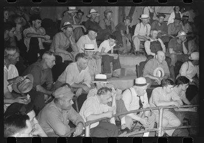 Auction room at Pickaway Livestock Cooperative Association, central…, Ohio, 1938