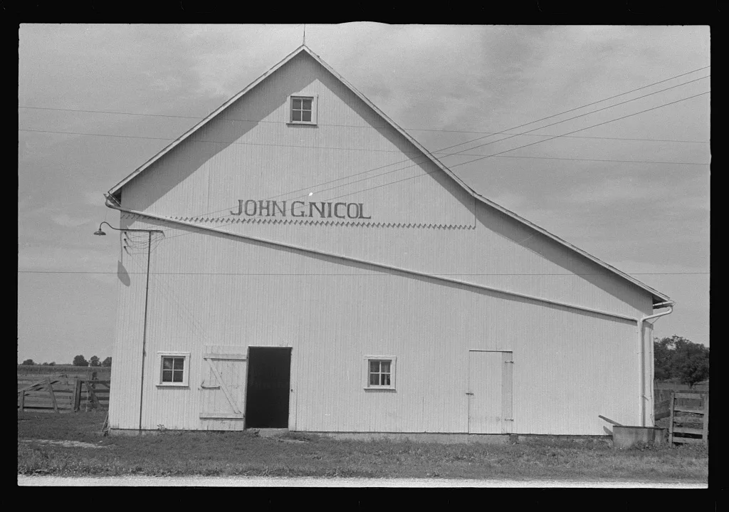 Barn in central Ohio (see general caption), 1938
