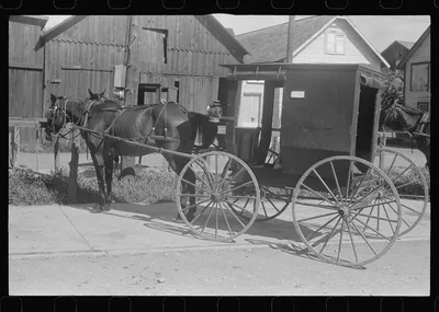 Amish wagon, Plain City, Ohio, 1938