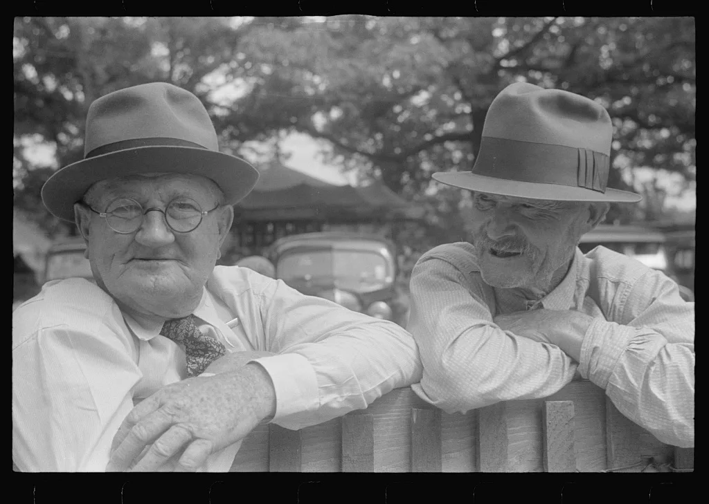 Spectator at county fair in central Ohio, 1938