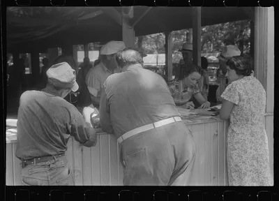 [Untitled photo, possibly related to: Refreshment stand at county…, Ohio, 1938