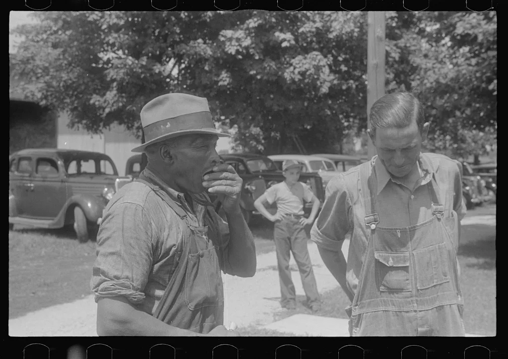 [Untitled photo, possibly related to: Waiting for public auction to…, Ohio, 1938