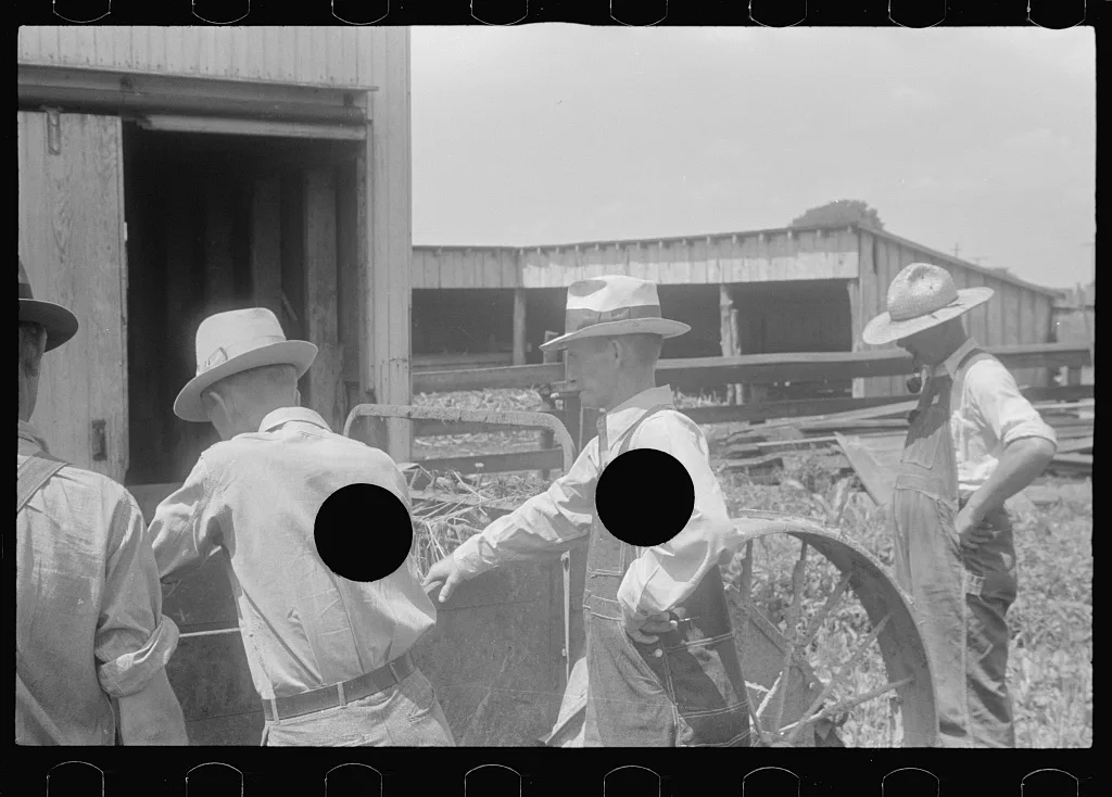[Untitled photo, possibly related to: Farmers at public auction in…, Ohio, 1938