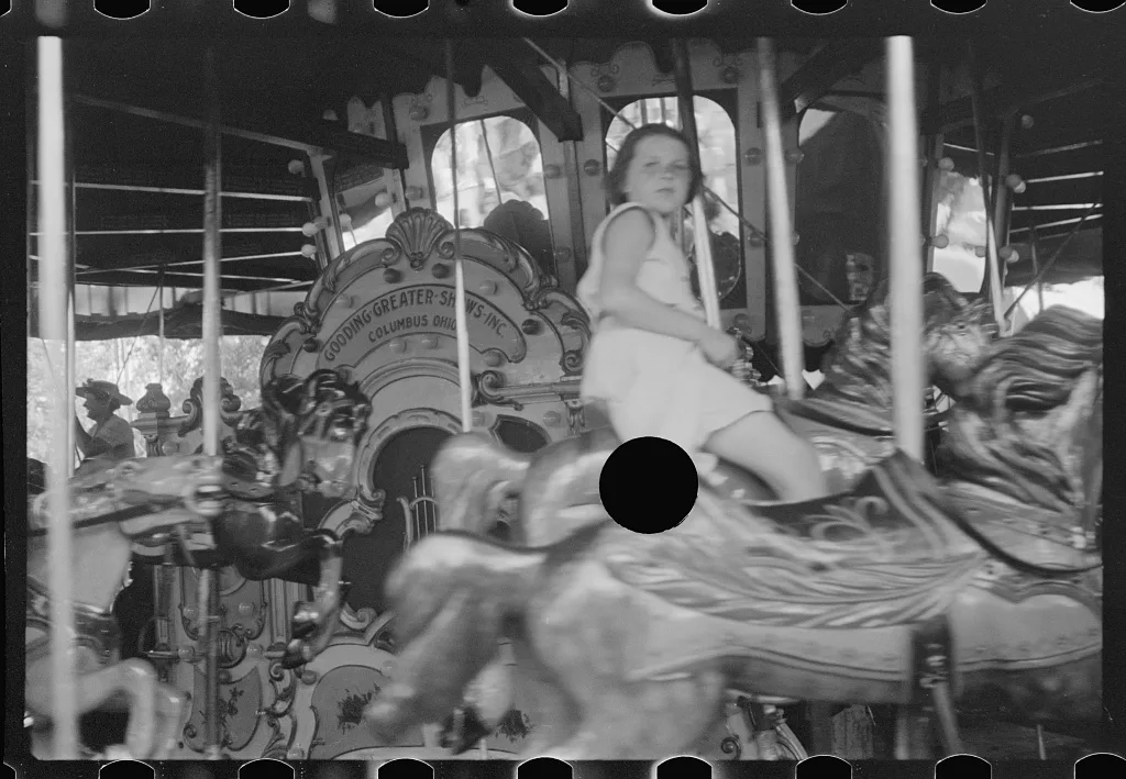 [Untitled photo, possibly related to: Spectators at county fair,…, Ohio, 1938