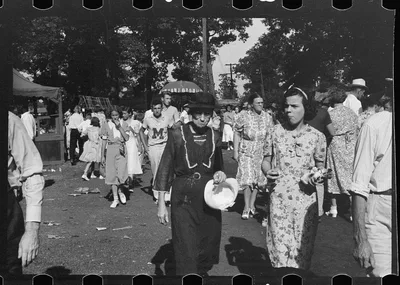 [Untitled photo, possibly related to: Farmpeople at fair in central…, Ohio, 1938