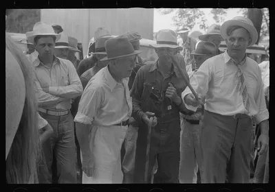 [Untitled photo, possibly related to: Public auction in central Ohio], 1938
